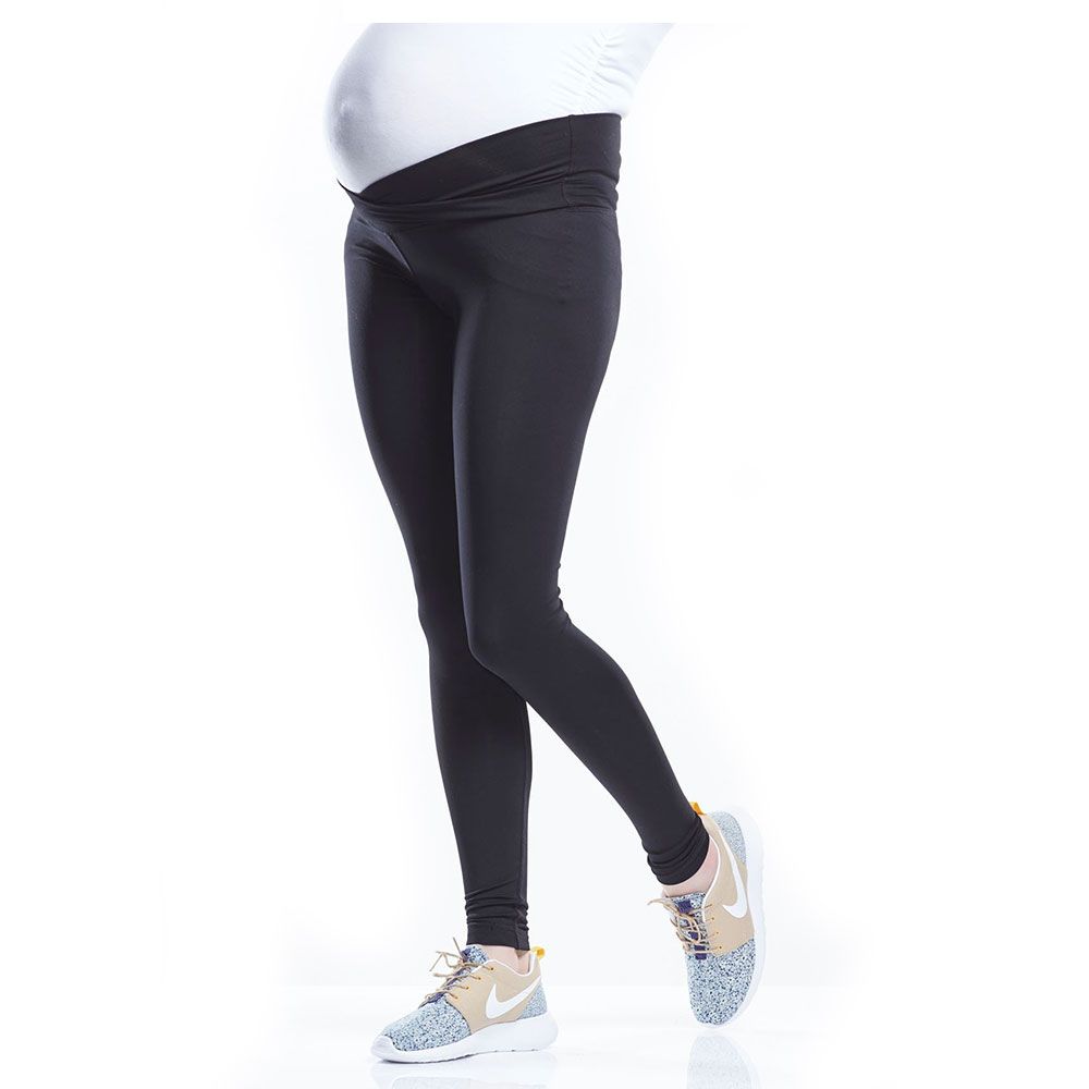 Mums & Bumps - Soon Sage Active Maternity Legging - Black