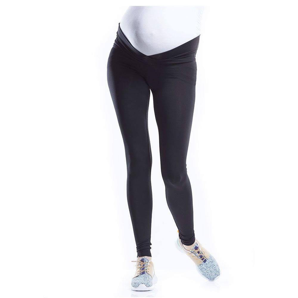 Mums & Bumps - Soon Sage Active Maternity Legging - Black