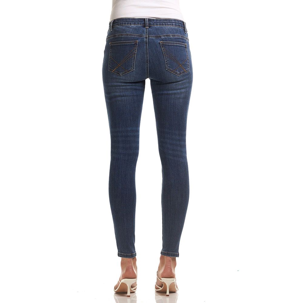 Mums & Bumps - Soon Esme Skinny Crop Maternity Jeans - Mid Blue