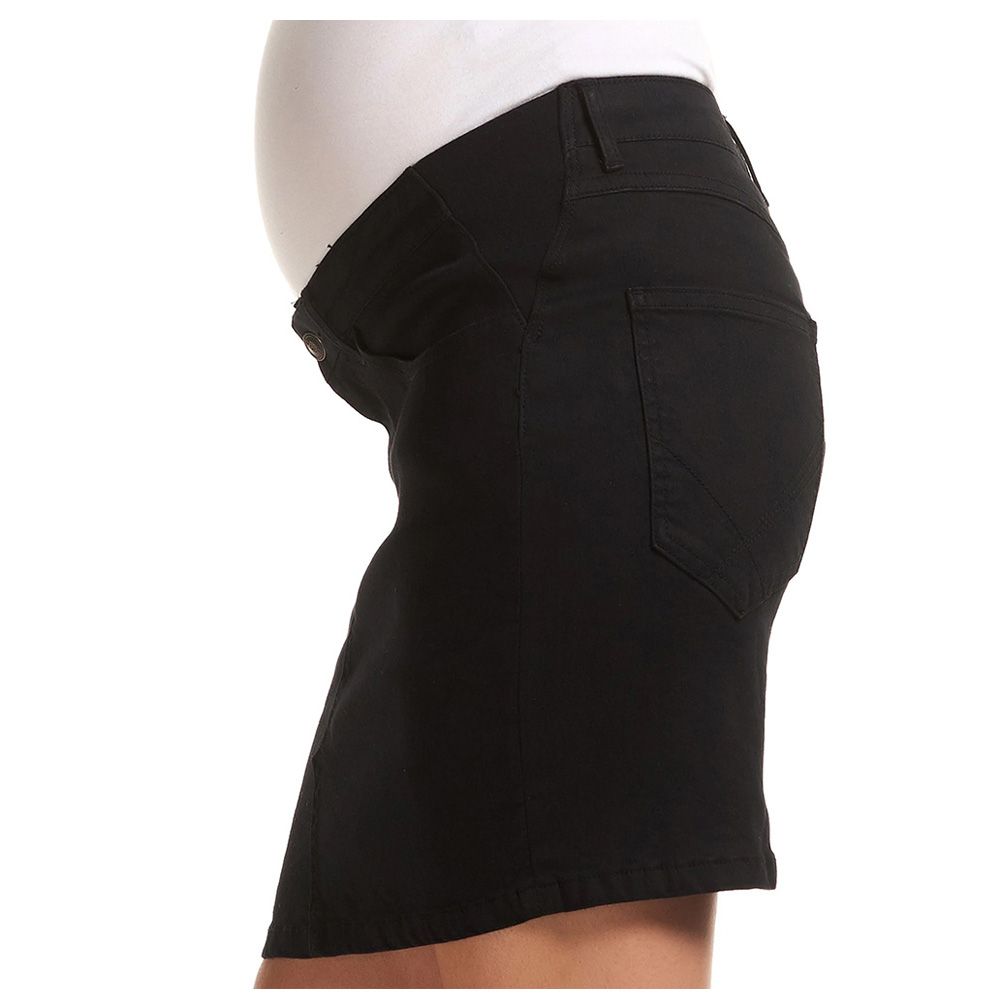 Mums & Bumps - Soon Paige Denim Maternity Skirt - Black