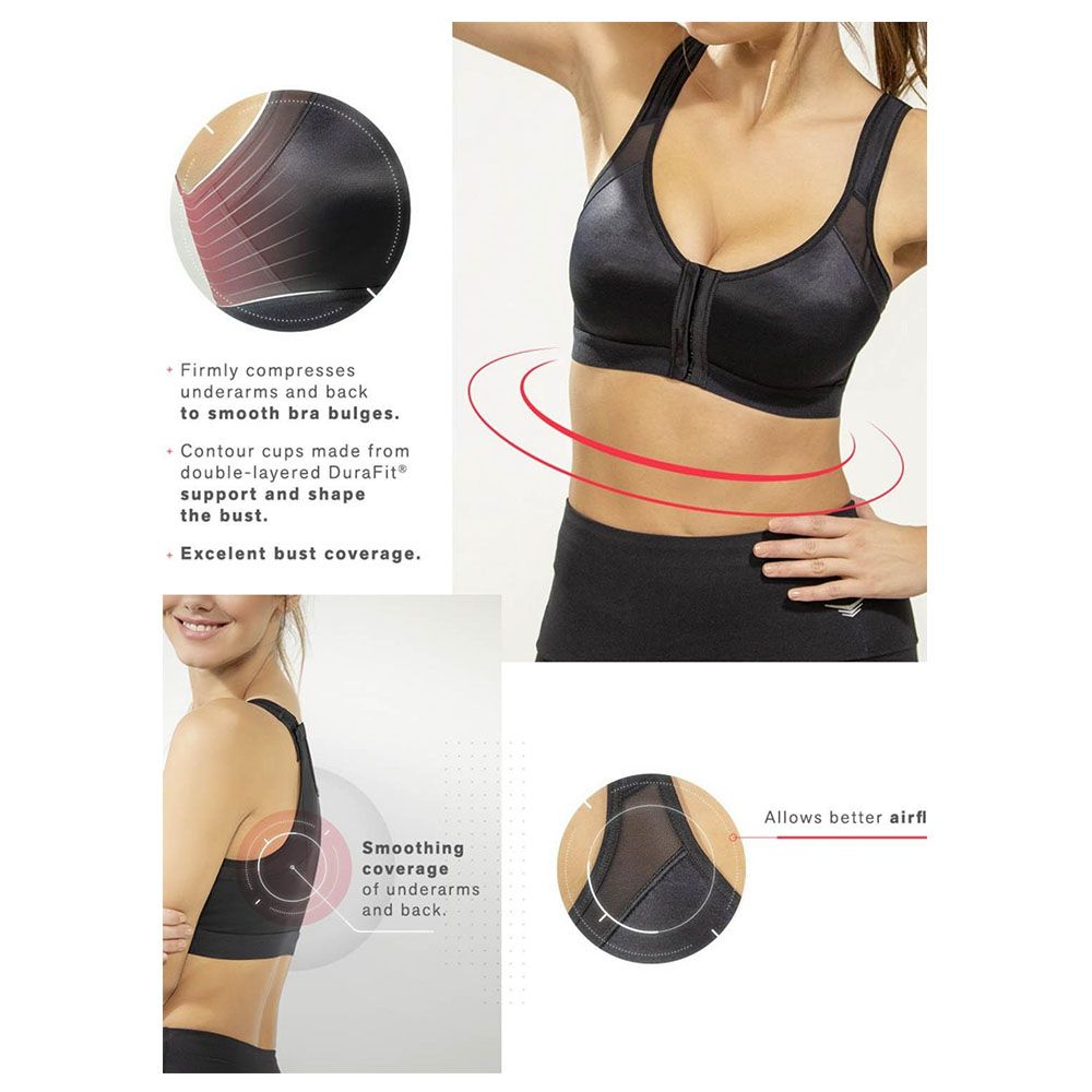 Mums & Bumps - Leonisa Back Support Wireless Bra - Black