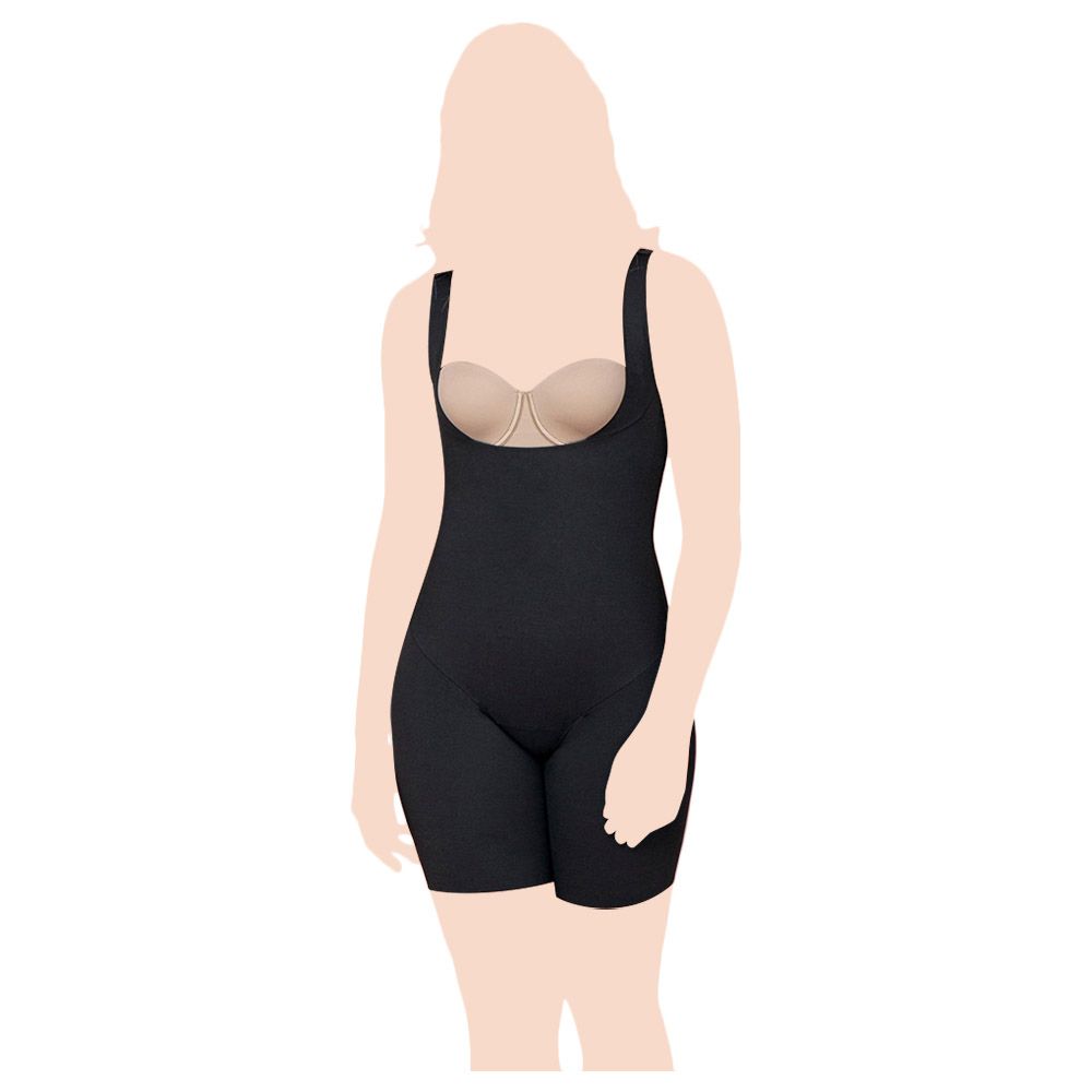 Mums & Bumps - Leonisa Mid-Thigh Body Shaper - Black