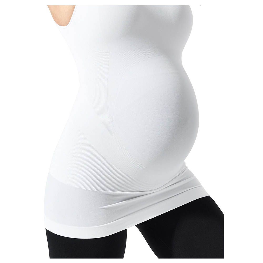 Mums & Bumps - Maternity Belly Support Tanktop - White