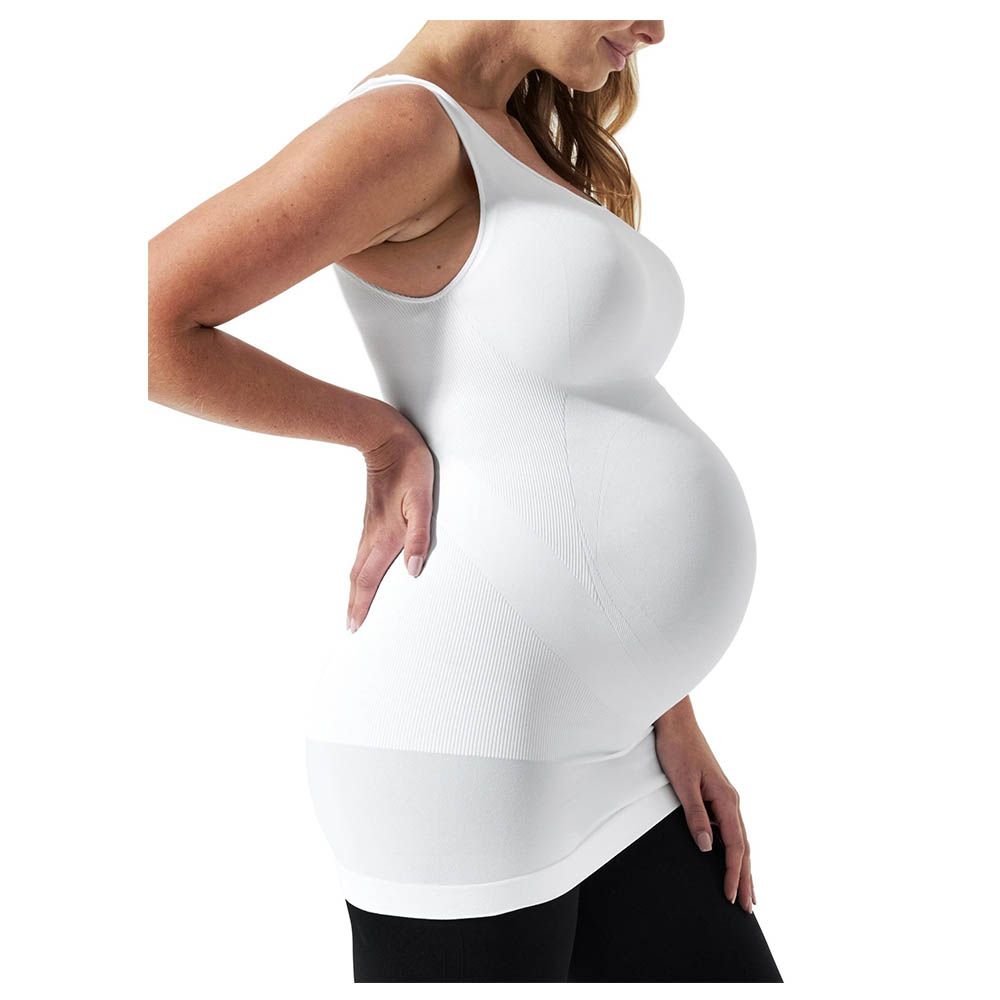 Mums & Bumps - Maternity Belly Support Tanktop - White