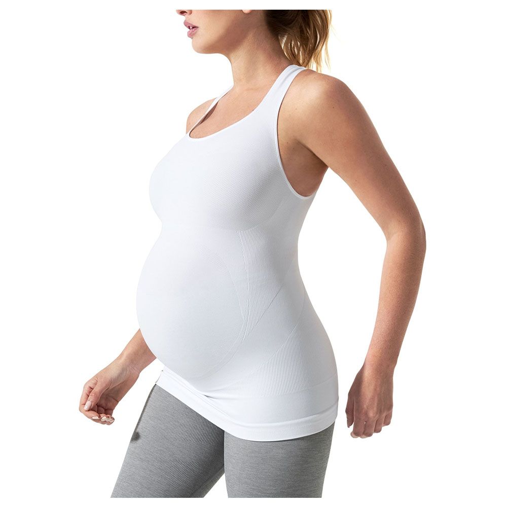 Mums & Bumps - Sport Maternity Crossback Tank - White 