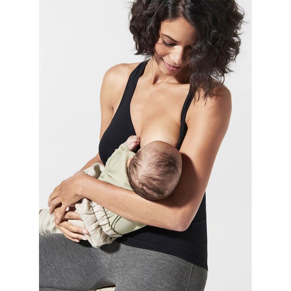 Mums & Bumps - Blanqi Racerback Nursing Tank - Black