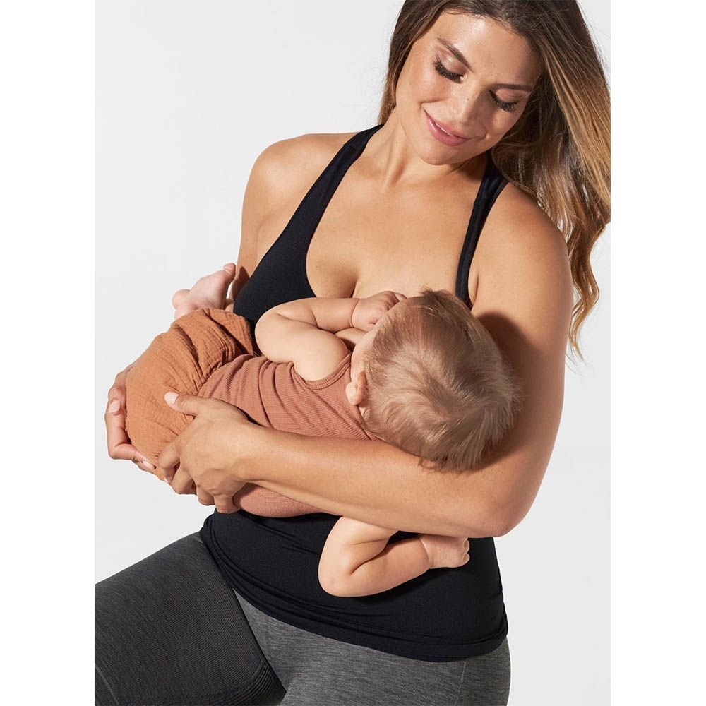 Mums & Bumps - Blanqi Racerback Nursing Tank - Black