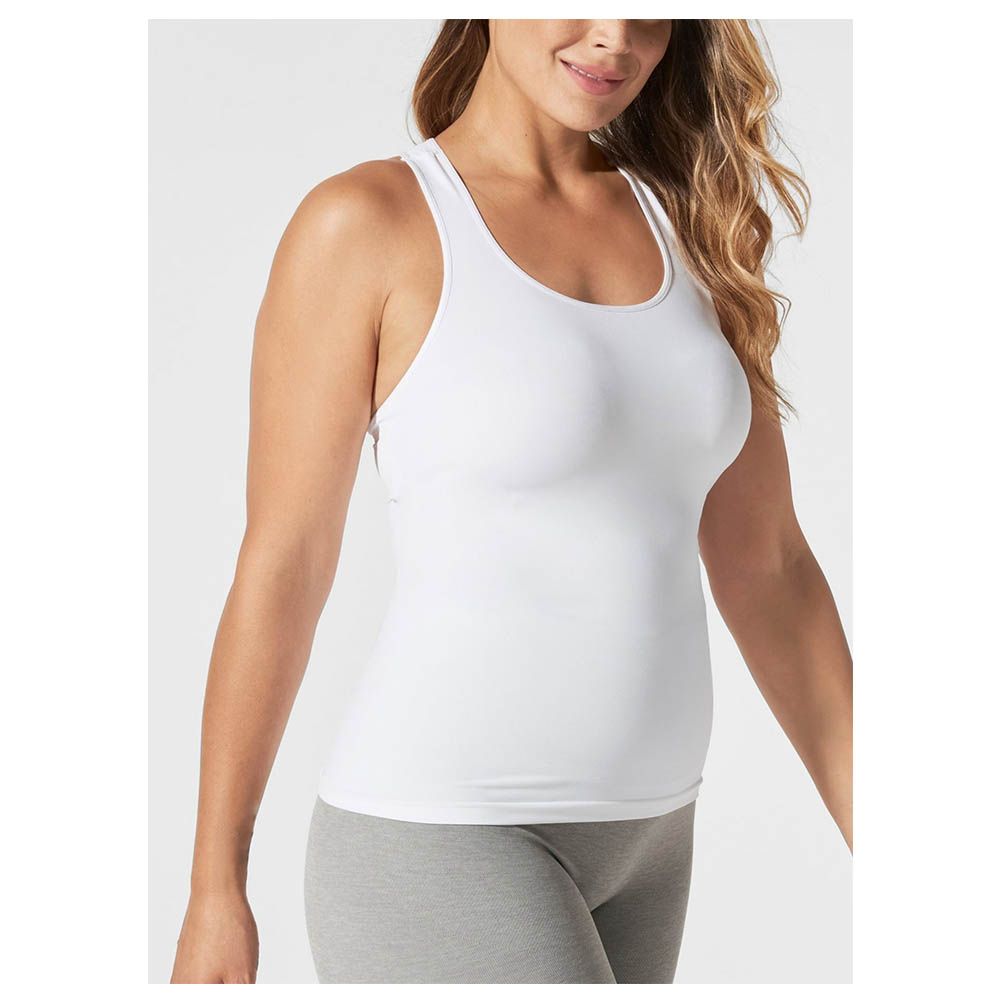 Mums & Bumps - Blanqi Racerback Nursing Tank - White