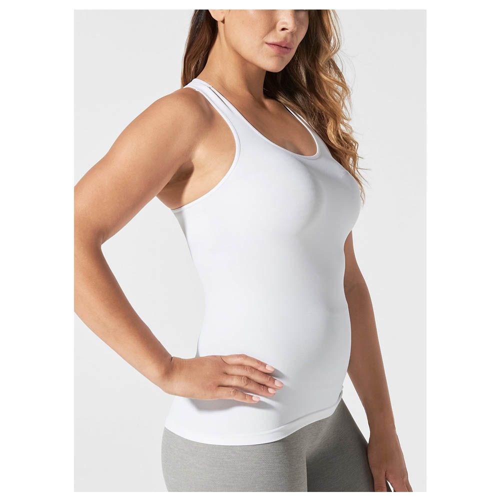 Mums & Bumps - Blanqi Racerback Nursing Tank - White