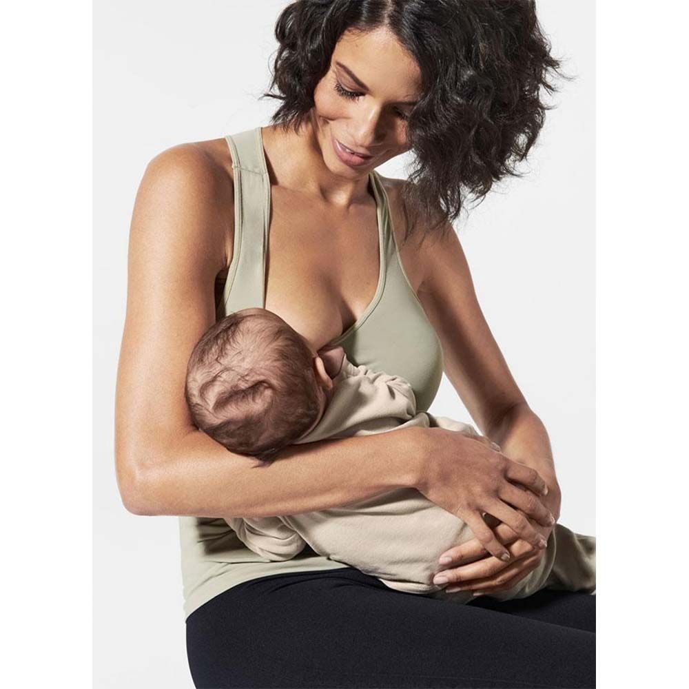 Mums & Bumps - Blanqi Racerback Nursing Tank - Moss