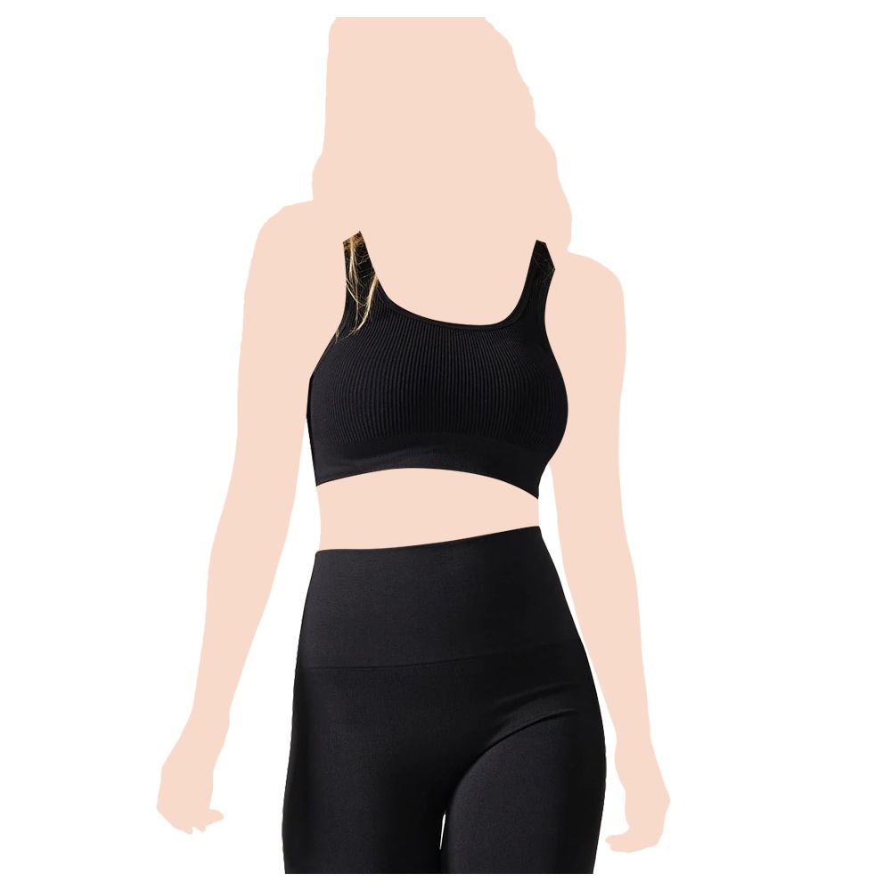 Mums & Bumps - Blanqi Everyday Ribbed Seamless Bralette - Black