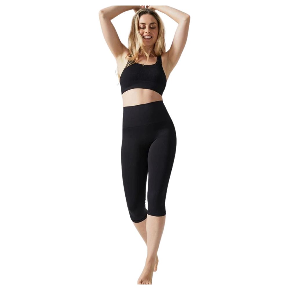 Mums & Bumps - Blanqi Hipster Postpartum Support Crop Leggings - Black