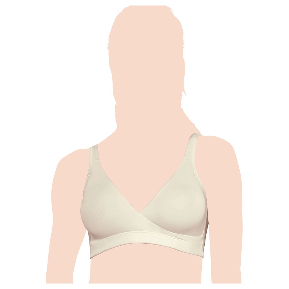 Mums & Bumps - Leonisa Supersoft Crossover Nursing Sleep Bra - Ivory