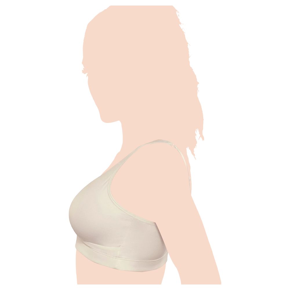 Mums & Bumps - Leonisa Supersoft Crossover Nursing Sleep Bra - Ivory