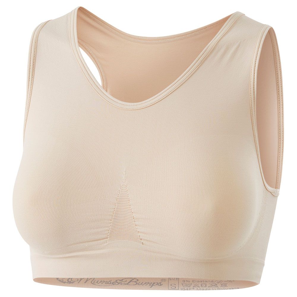 Mums & Bumps - Pregnancy & Sleep Bra - Nude