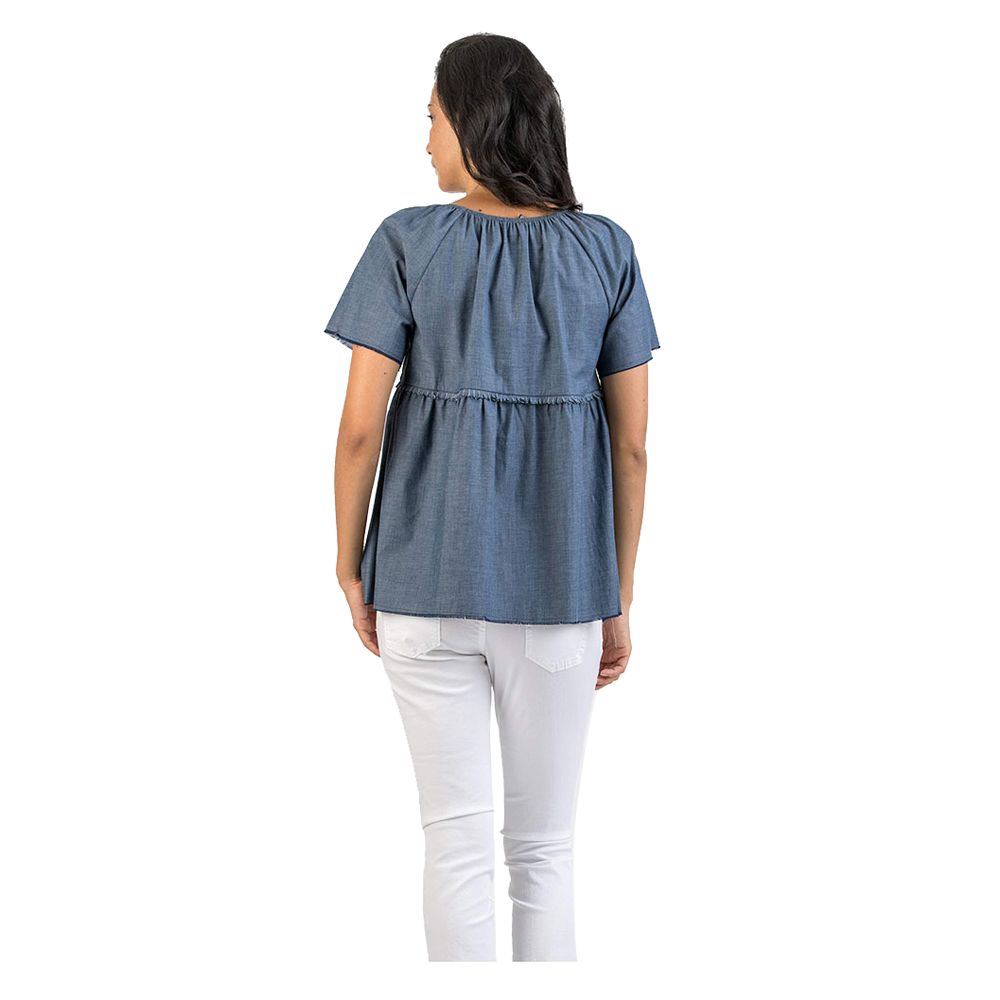 Mums & Bumps - Attesa Denim Maternity Top - Blue