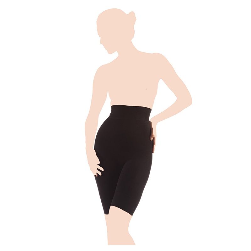 Mums & Bumps - Gabrialla Seamless High Waist Shorts Black