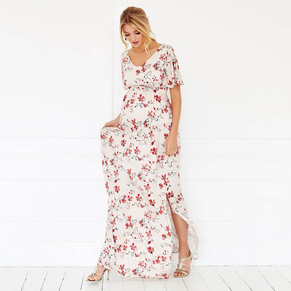 Mums & Bumps Tiffany Rose Kimono Maternity Maxi Dress