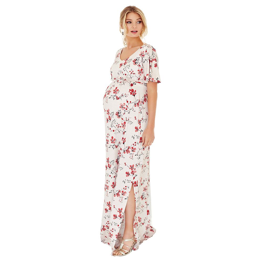 Mums & Bumps Tiffany Rose Kimono Maternity Maxi Dress