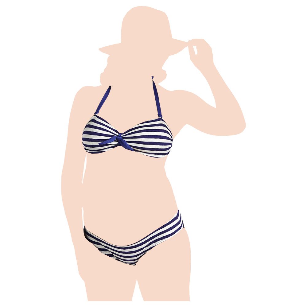 Mums & Bumps PezDor Rimini Blue Stripe Bikini Set Swimsuit