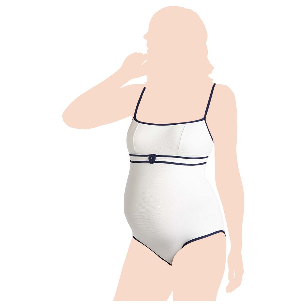 Mums & Bumps PezDor Rimini Pique White One Piece Swimsuit