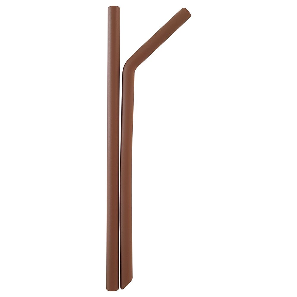 Dove and Dovelet - Silicone Smoothy Straws - Pack of 2 - Clay