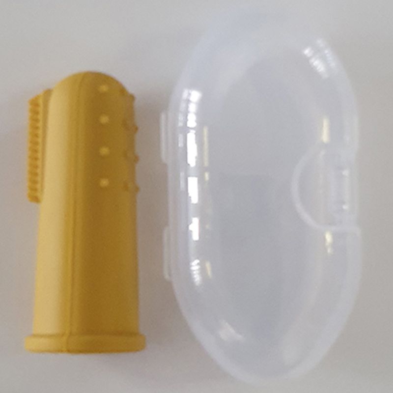 Dove and Dovelet - Silicone Finger Toothbrush - Marigold