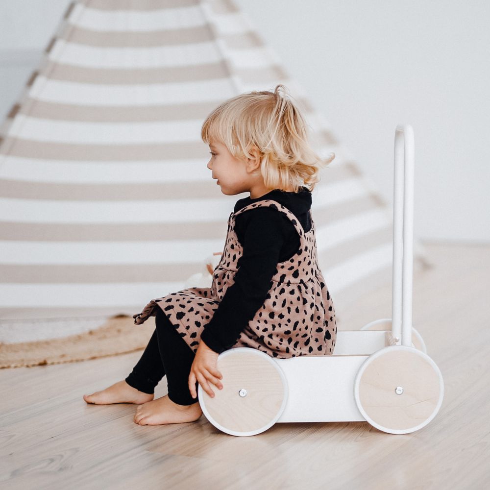 Ooh Noo - Wooden Baby Walker - White