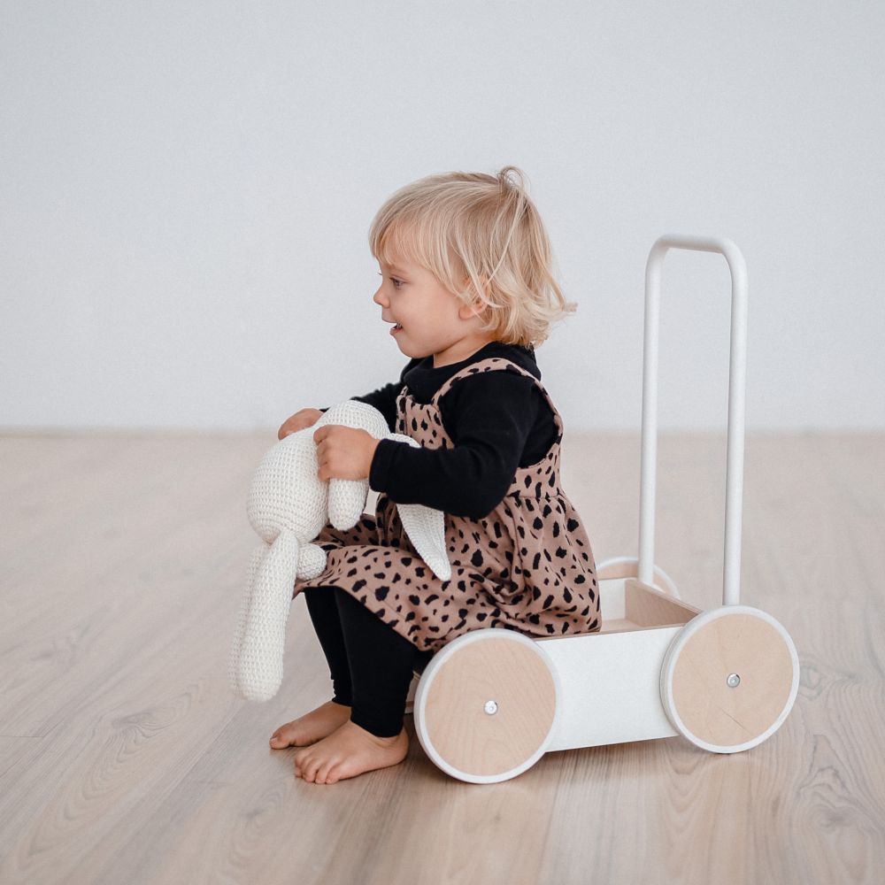 Ooh Noo - Wooden Baby Walker - White