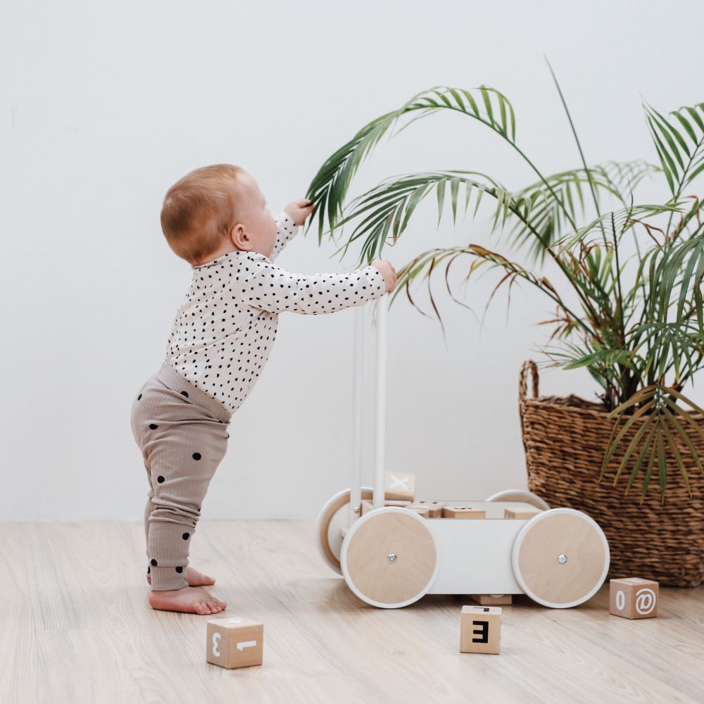 Ooh Noo - Wooden Baby Walker - White