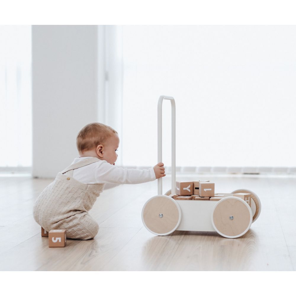 Ooh Noo - Wooden Baby Walker - White