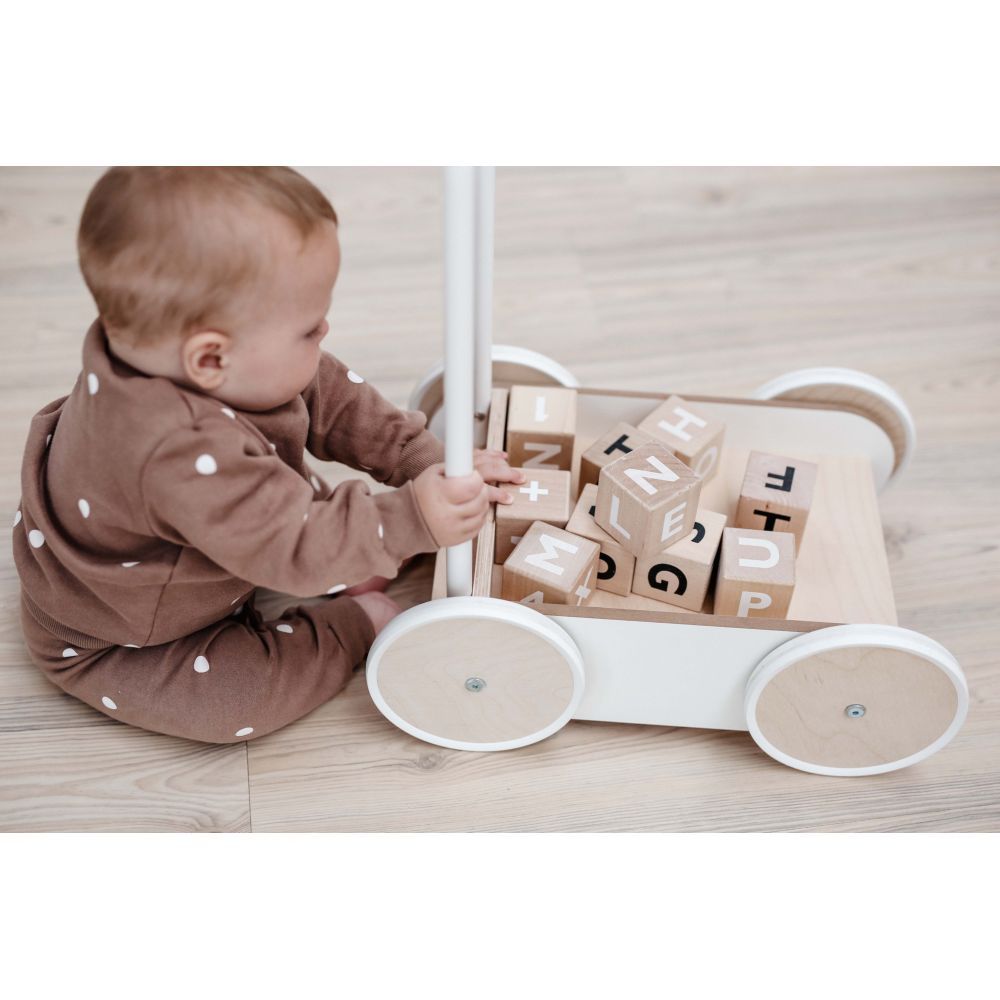 Ooh Noo - Wooden Baby Walker - White