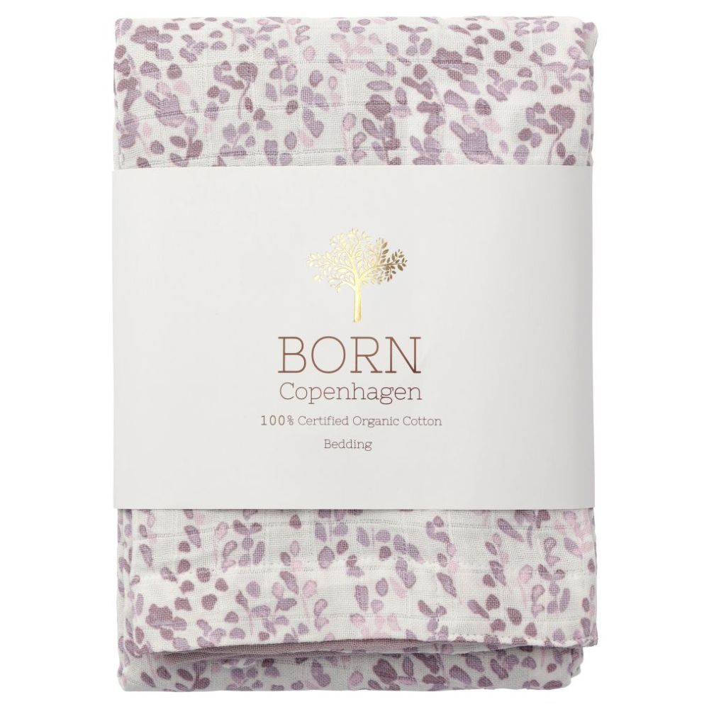 Born Copenhagen - Organic Muslin Baby Bedding - Leaves