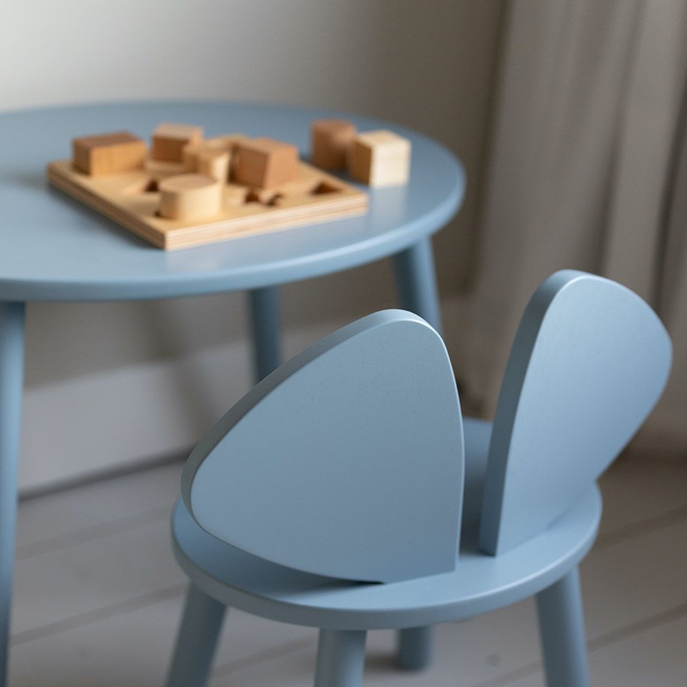 Nofred - Mouse Chair & Table Set - Light Blue