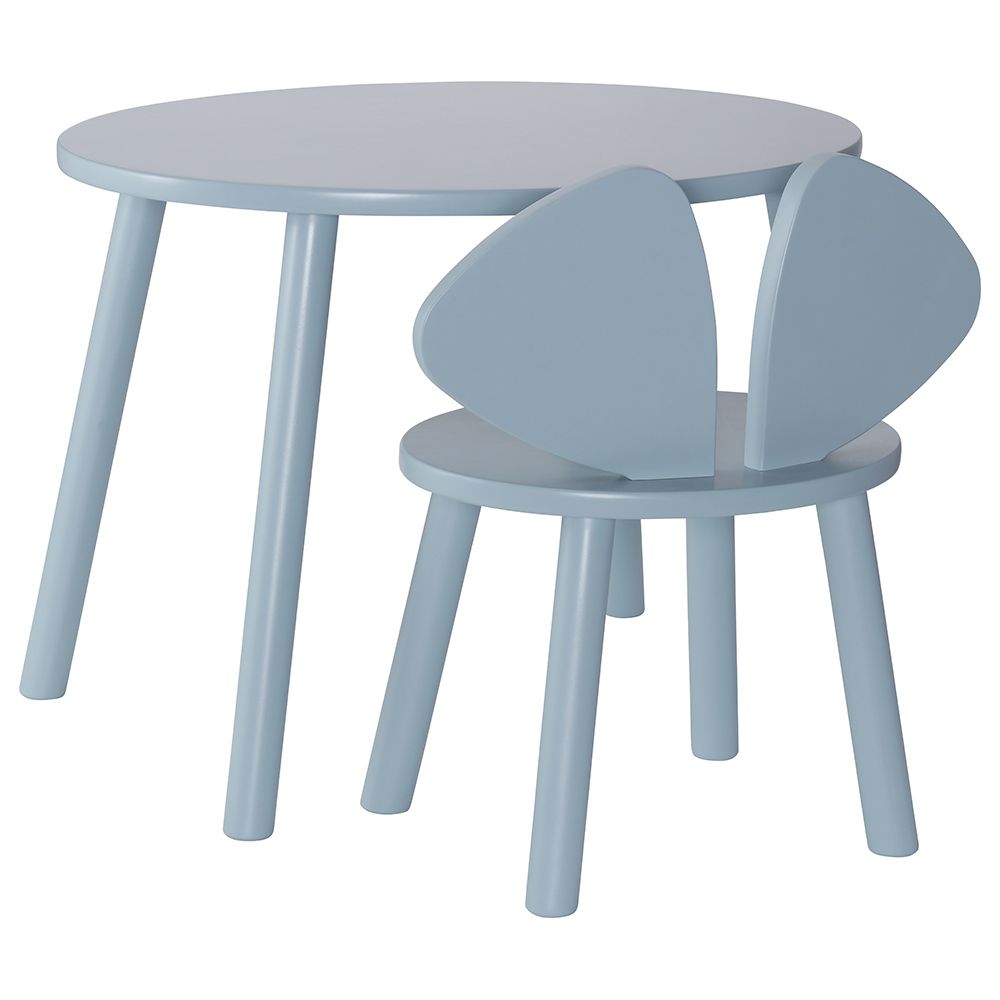 Nofred - Mouse Chair & Table Set - Light Blue