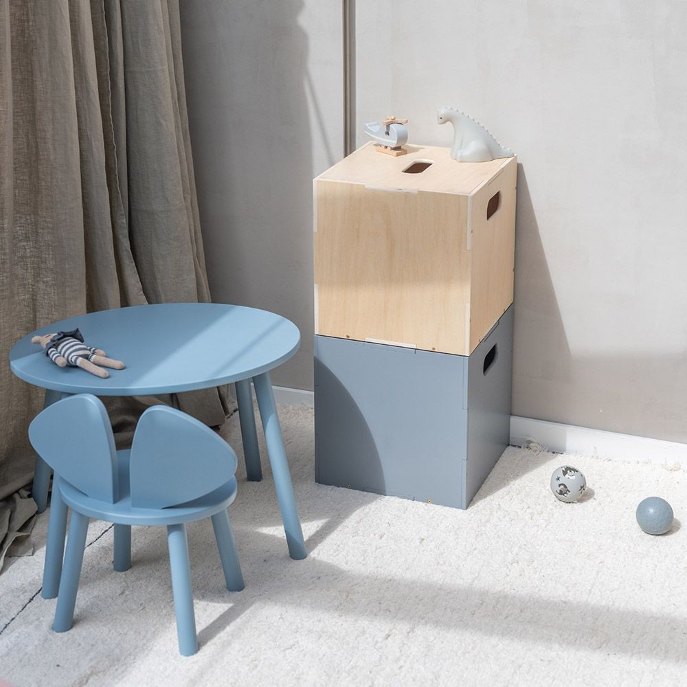 Nofred - Mouse Chair & Table Set - Light Blue