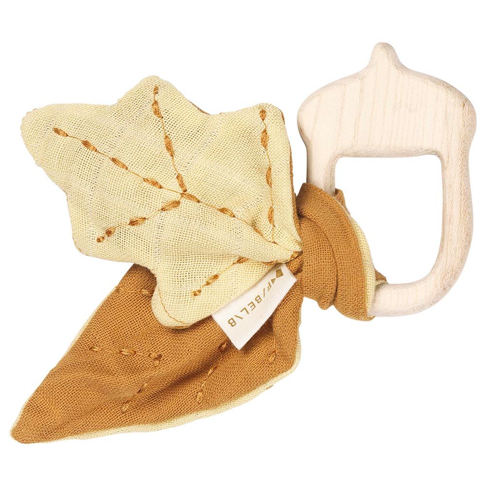 Fabelab - Wooden/Organic  Teether Acorn - Ochre