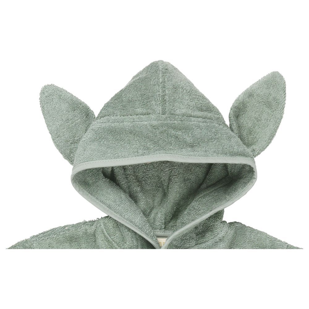 Fabelab - Organic Cotton Bathrobe Junior Bunny - Eucalyptus