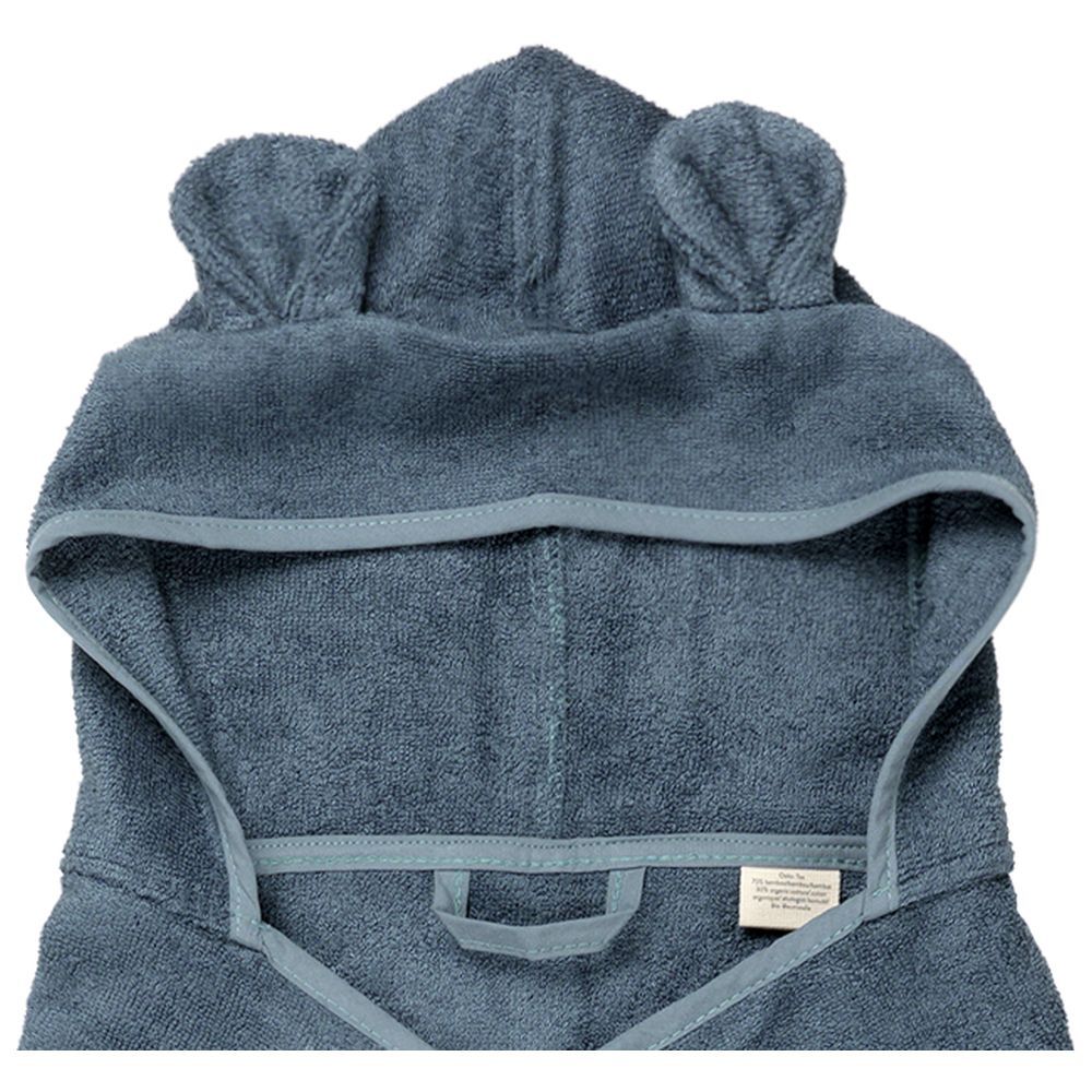 Fabelab - Organic Hooded Junior Towel - Bear Blue