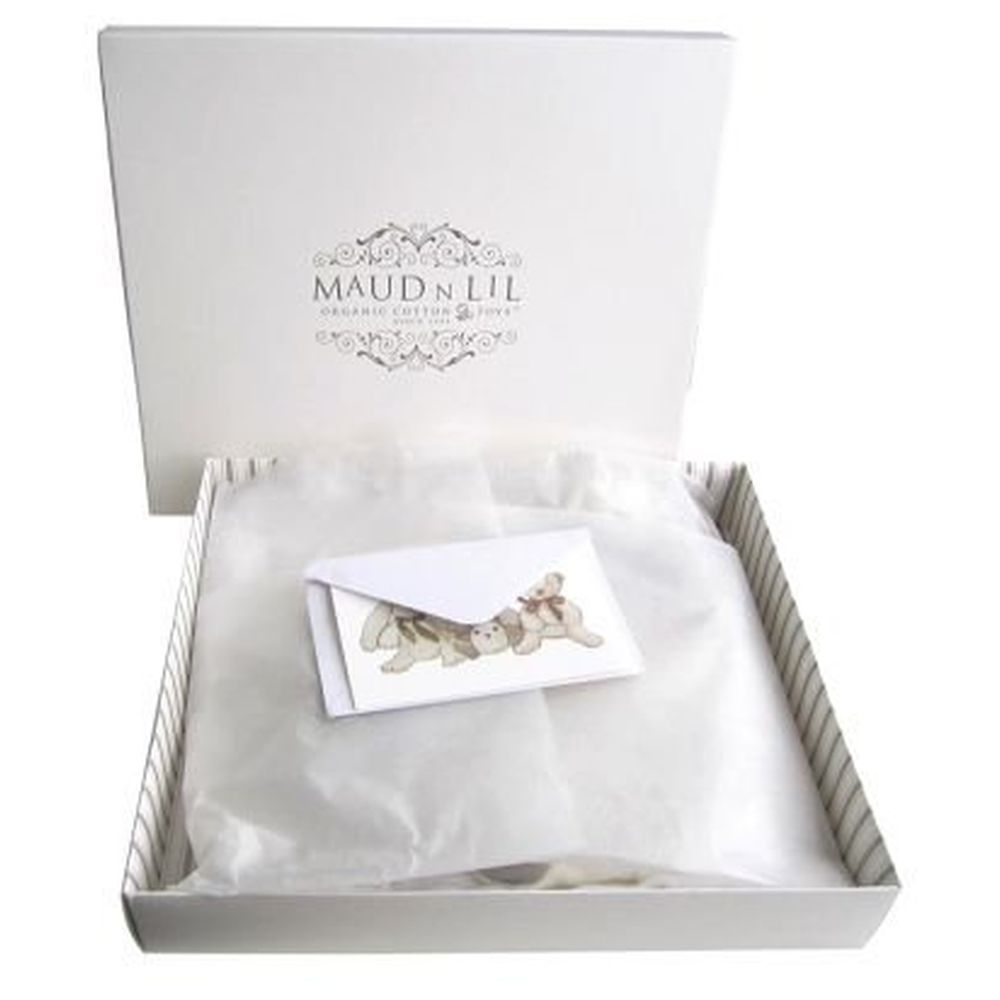 Maud N Lil - Ears The Bunny Luxury Organic Baby Gift Box - White/Grey