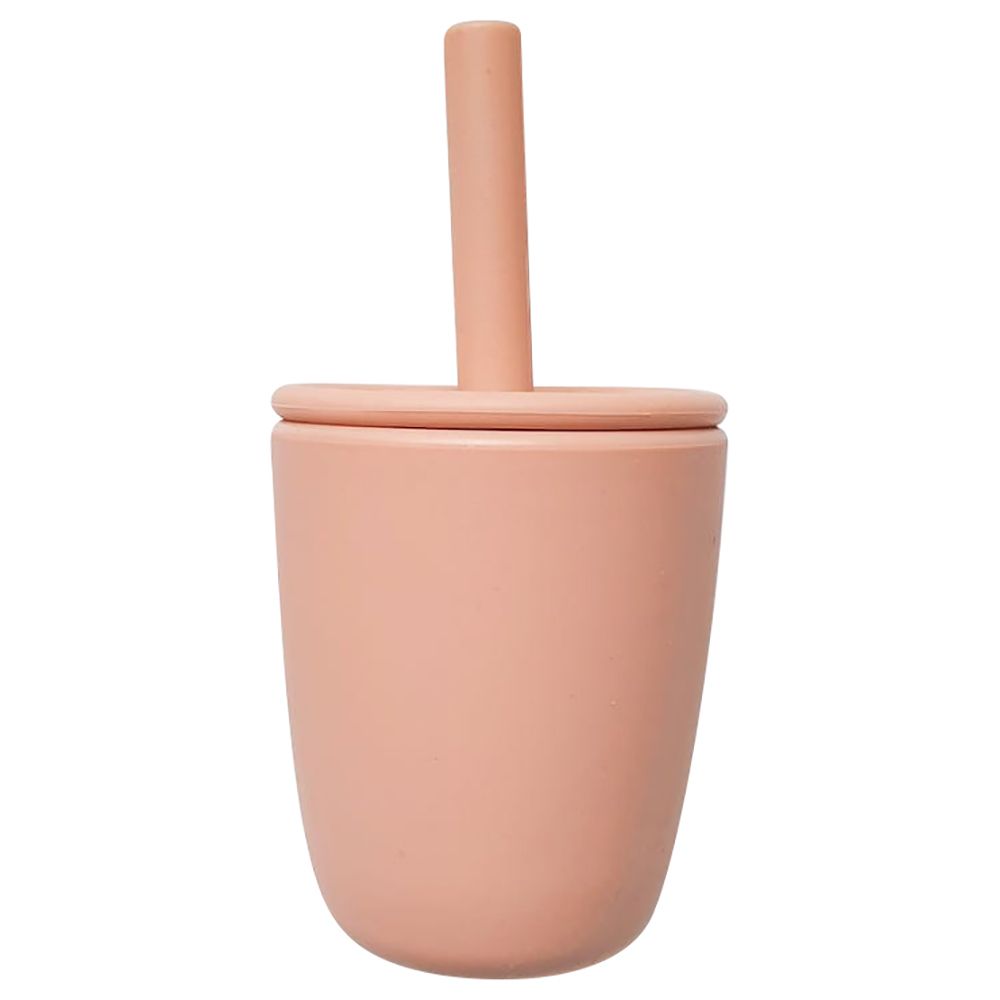 Dove and Dovelet - Silicone Cup w/ Straw Lid - Peachy