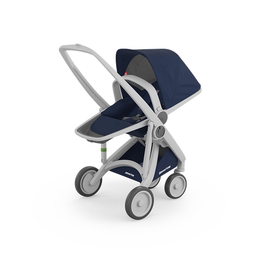 Greentom - 2-in-1 Carrycot + Reversible Seat Eco Stroller - Grey/Blue