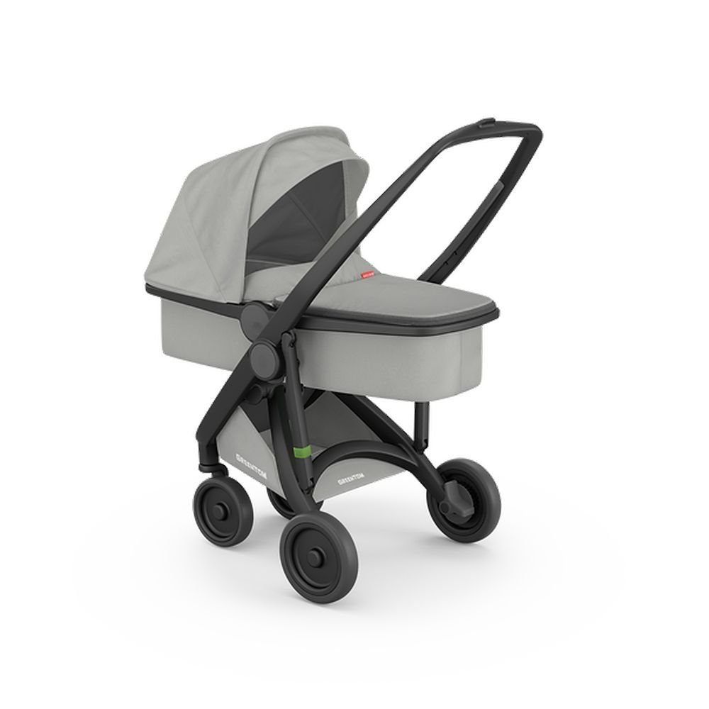 Greentom - 2-in-1 Carrycot + Reversible Seat Eco Stroller - Black/Grey