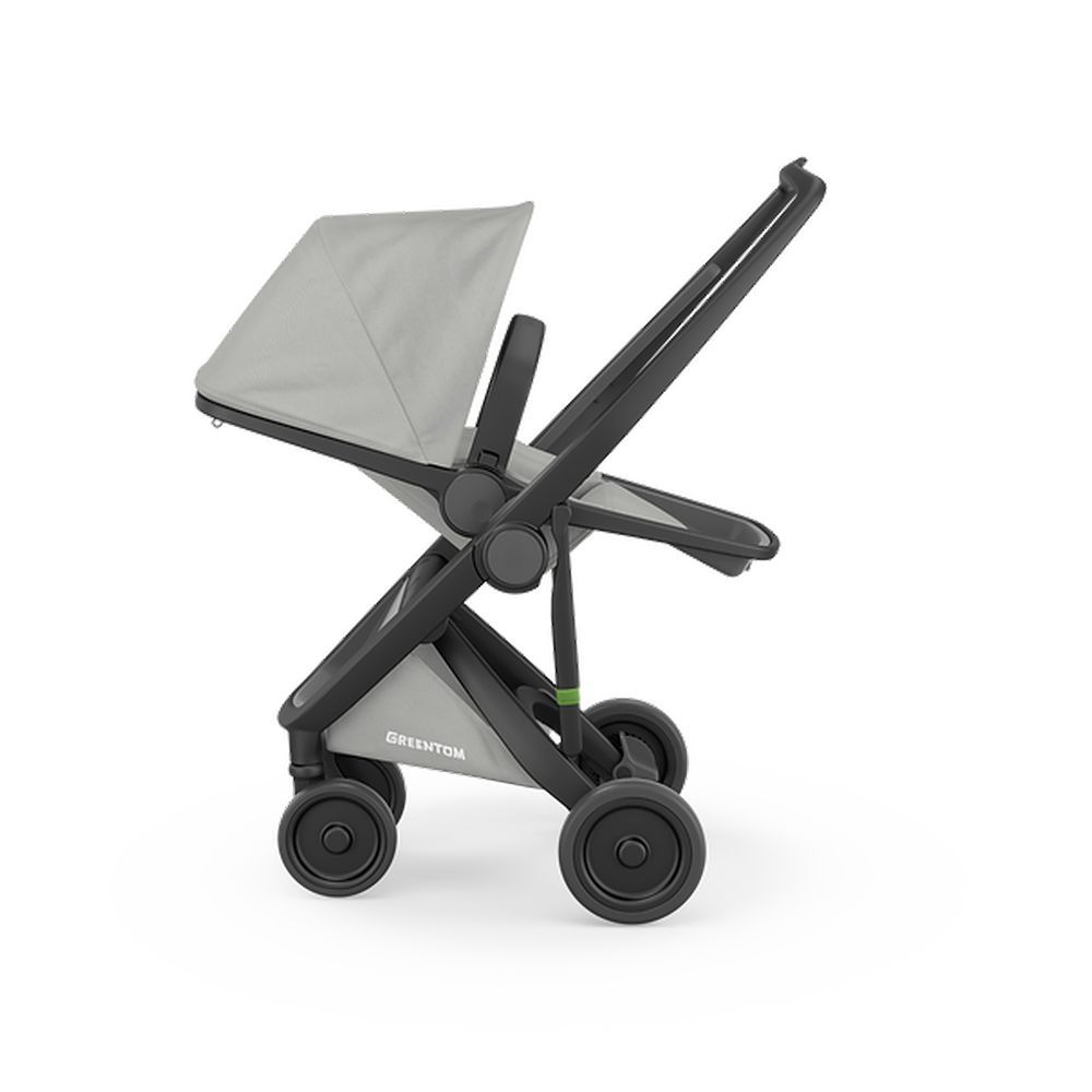 Greentom - 2-in-1 Carrycot + Reversible Seat Eco Stroller - Black/Grey