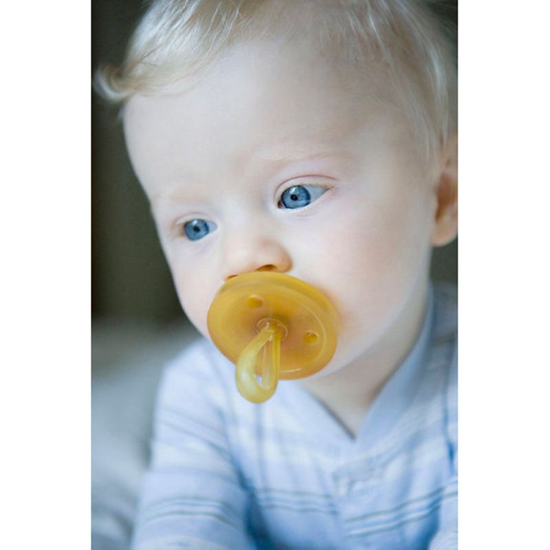 Natursutten - Original Round Natural Rubber Pacifier -  Pack of 2 - S  - 0-6M