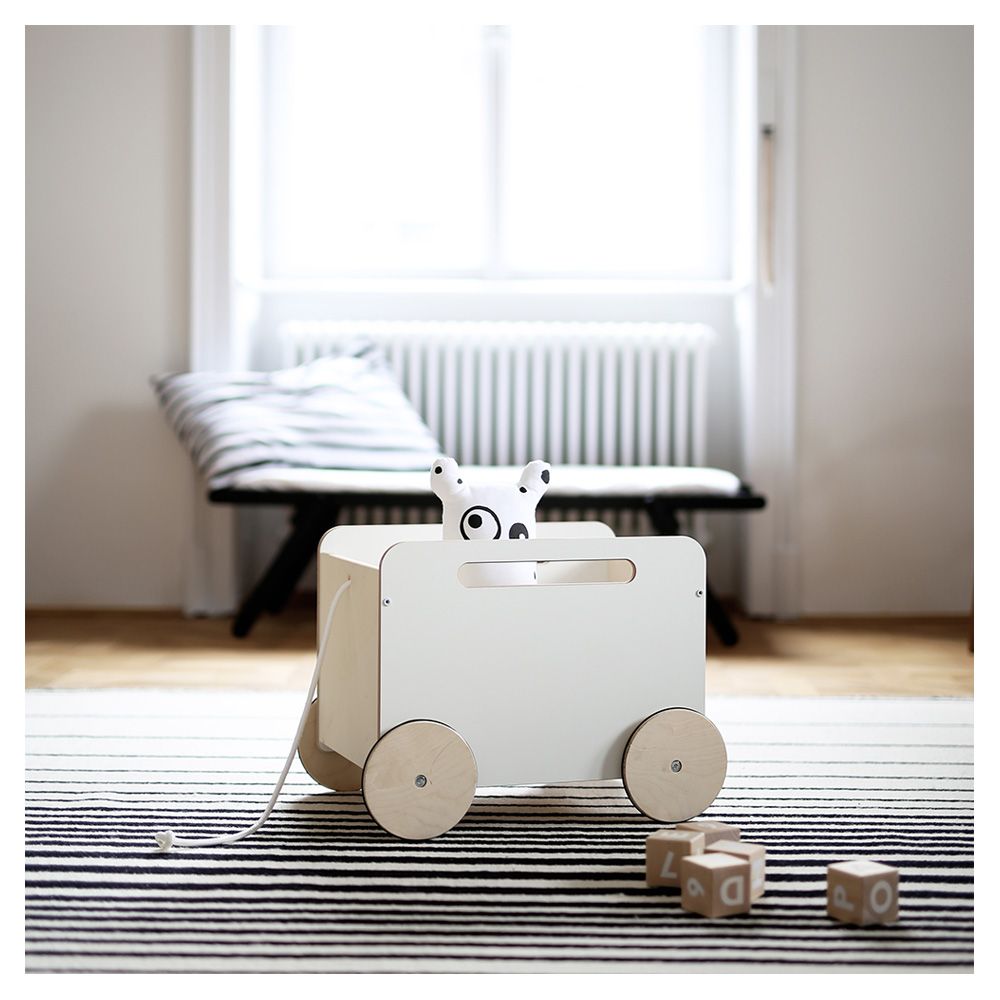 Ooh Noo - Toy Chest On Wheels - White