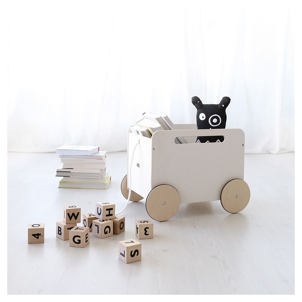 Ooh Noo - Toy Chest On Wheels - White