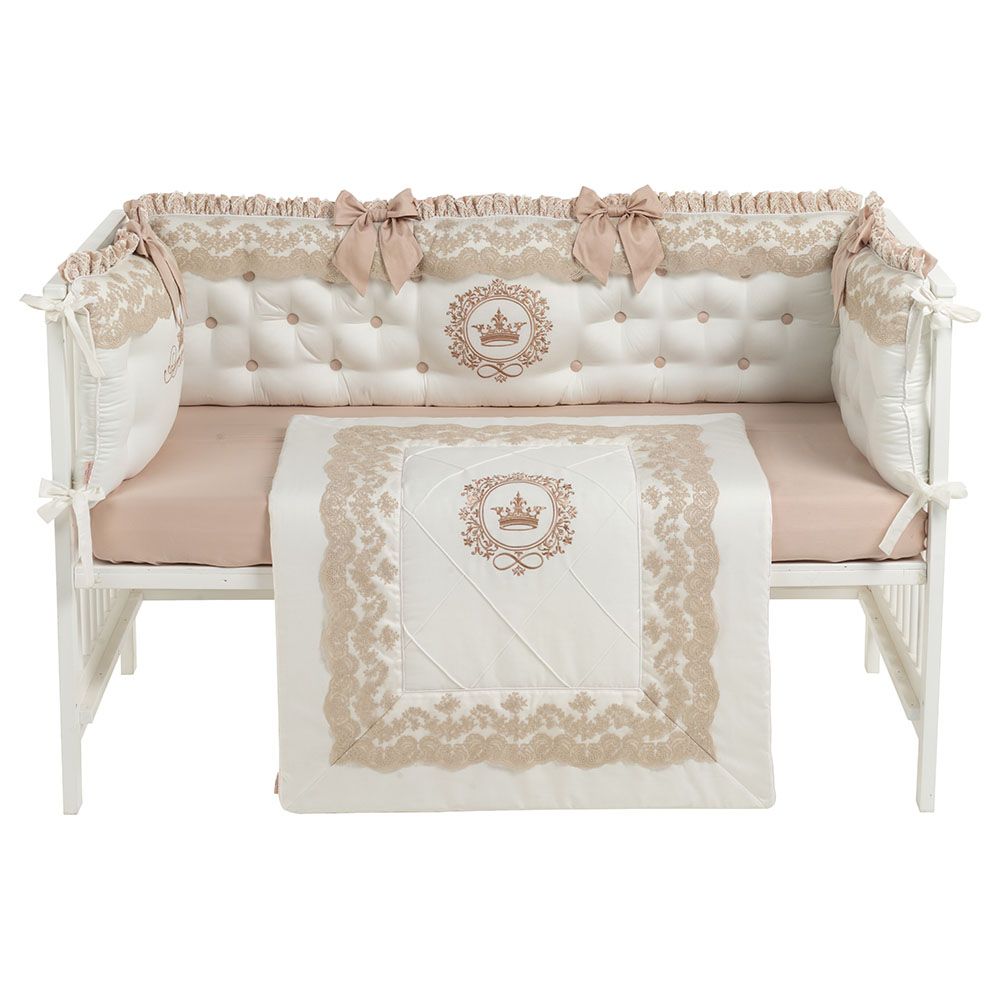 Monnet Baby - French Lace Cream Newborn Bedding Set