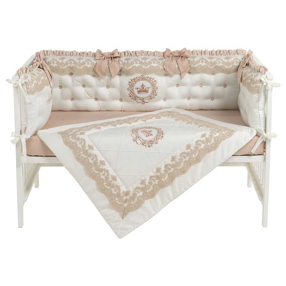 Monnet Baby - French Lace Cream Newborn Bedding Set