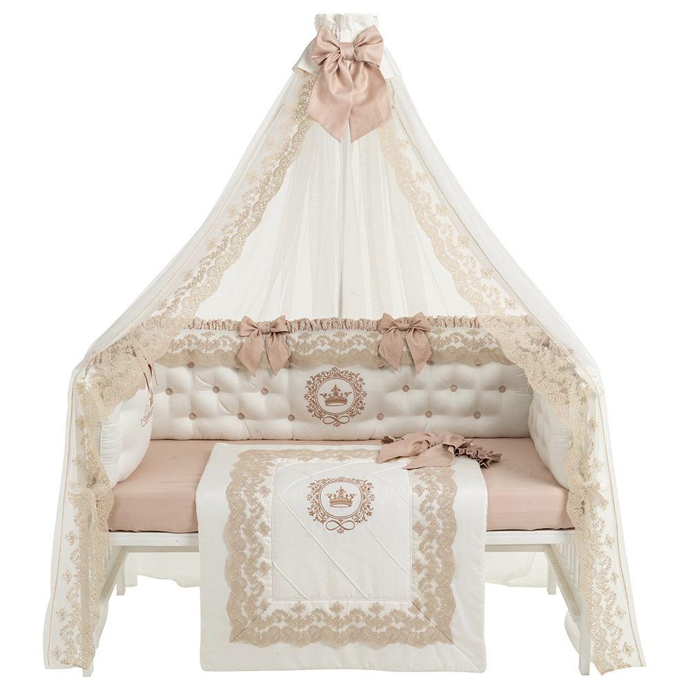 Monnet Baby - French Lace Cream Crib Canopy